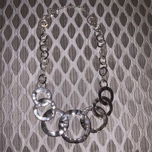 Silver hoop necklace